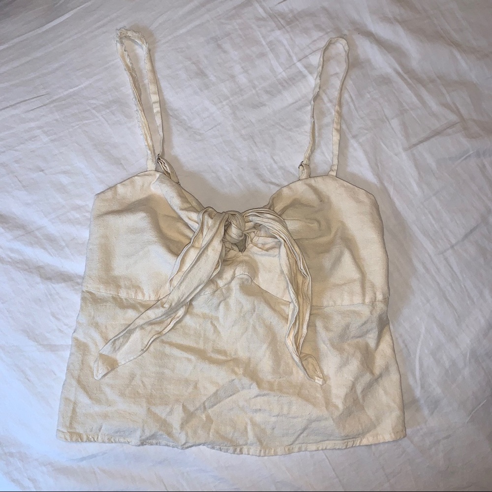 Brandy Melville beige sweetheart cami.